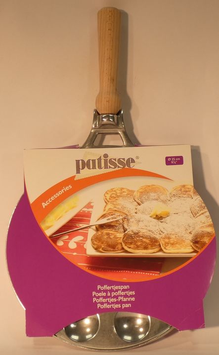 Poffertjes Pan Patisse   25cm - 16 holes -   Cast Iron with wooden handle