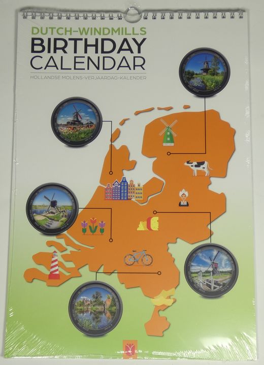 Birthday Calendar - Dutch Windmills