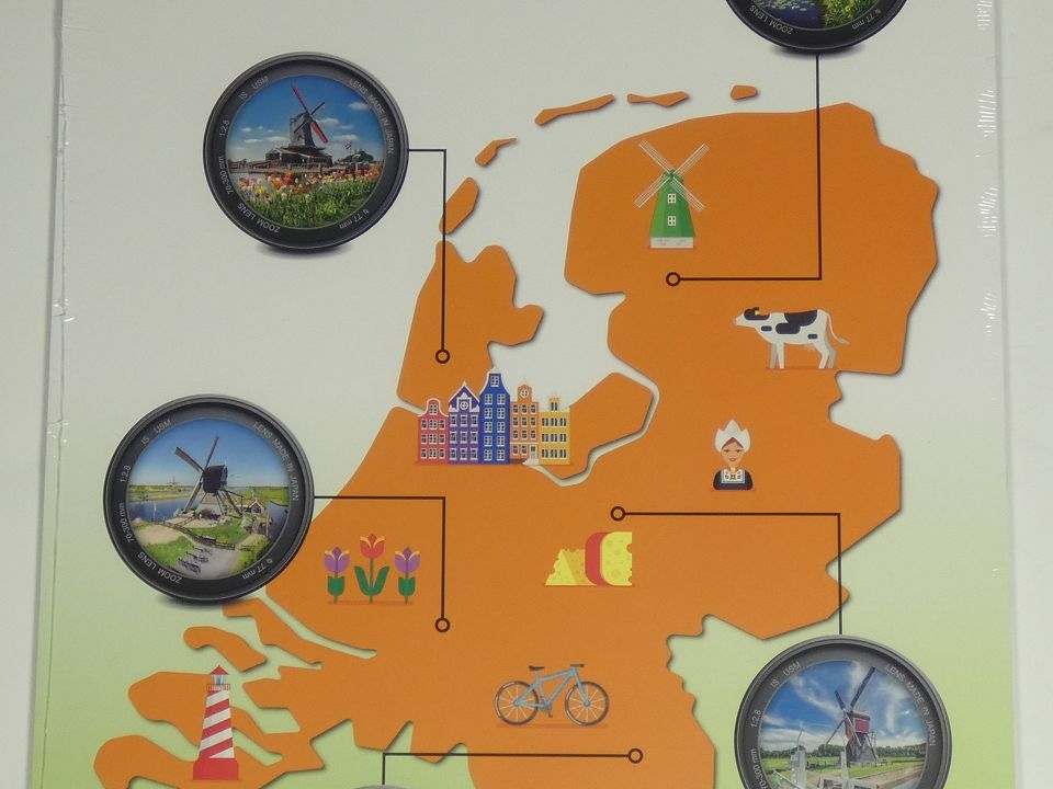 Birthday Calendar - Dutch Windmills